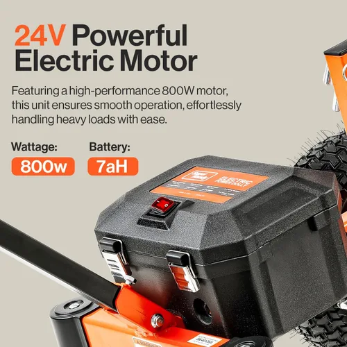 Vista 4 de SuperHandy Dolly de remolque eléctrico 3600LBS Peso máximo del remolque 600LB Peso máximo de la lengua DC 24V 800W 7Ah con soporte de enganche