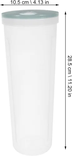 Vista 3 de Hemoton Contenedor de almacenamiento de pasta de espaguetis con tapa, contenedores de almacenamiento de alimentos, contenedores de almacenamiento
