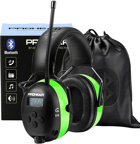 Vista 14 de PROHEAR 033 - Auriculares con radio AM/FM Bluetooth 5.4 - Batería recargable USB C de 2000mAh - Auriculares con radio para protección auditiva