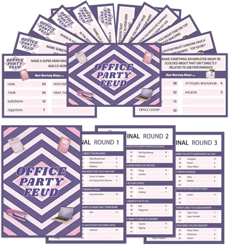 Juego de peleas de fiesta de oficina - Conjunto de actividades de formación de equipos - Suministros de juego de preguntas - OF02