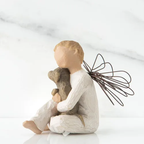 Vista 3 de Willow Tree, figurita decorativa, diseño de ángel de comodidad