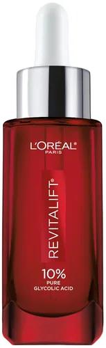 L'Oreal Paris Revitalift - Suero facial de ácido glicólico 10% puro, unifica visiblemente el tono y reduce las arrugas, sin fragancia, 1.0 fl oz