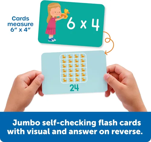 Vista 4 de Learning Resources Tarjetas de multiplicación visual jumbo - Manipulativos matemáticos, actividad Montessori, regreso a la escuela, imprescindibles