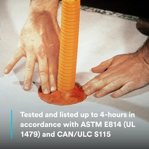 Vista 3 de 3M Masilla barreras contra fuego moldeable MP +, 1.4 x 11 pulgadas (Paquete de 10)., Rojo, 1