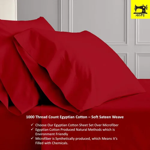 Vista 2 de Juego de sábanas divididas tamaño Queen para cama ajustable, tejido de satén suave, 1000 hilos, 100% algodón egipcio, juego de 5 piezas con 2