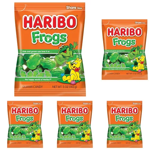 Vista 2 de Haribo Caramelos de goma, ranas, 5 onzas