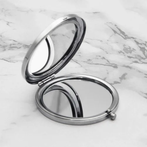 Vista 4 de EDSG Espejo compacto personalizado, espejo de mano, espejo de maquillaje, regalos para mamá, mujeres, ella, espejo compacto grabado con láser