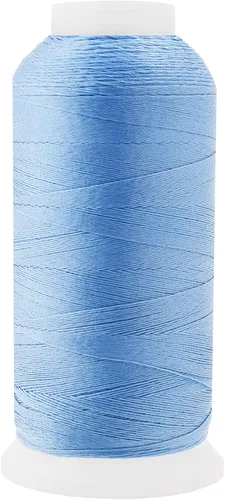 Vista 73 de Mandala Crafts Airforce Blue - Hilo resistente de 1500 yardas Tex 70 hilos de poliéster unido para coser cortinas, jeans, cuero, cabello, tapicería