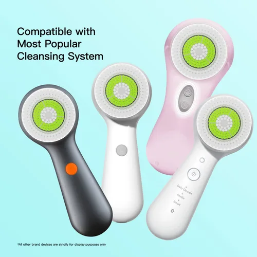 Vista 2 de Brushmo Repuesto de cabezal de cepillo compatibles con Clarisonic Mia 1, Mia 2, Mia Fit, Alpha Fit, Smart Profile Uplift y Alpha Fit, limpiador