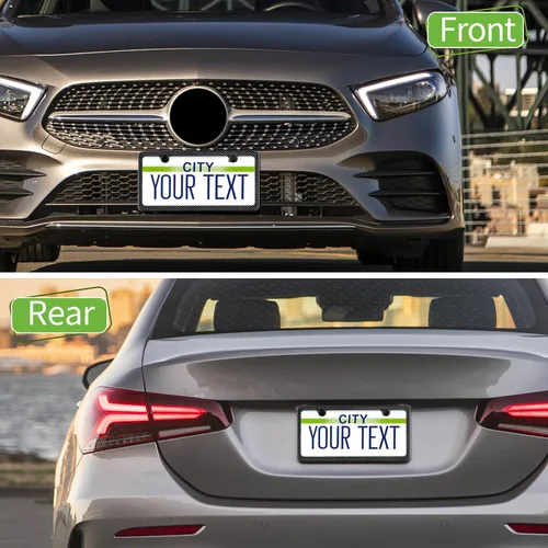 Vista 7 de T-carbon Marco de Placa de Matrícula de Fibra de Carbono Real 100% Hecho a Mano Porta Placa de Matrícula de Lujo Marco de Placa de Matrícula