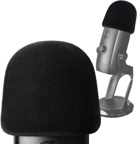 Vista 9 de YOUSHARES 2 piezas de filtro pop Blue Yeti para micrófono Blue Yeti, pantalla de espuma Yeti con gato muerto Blue Yeti cubierta de micrófono