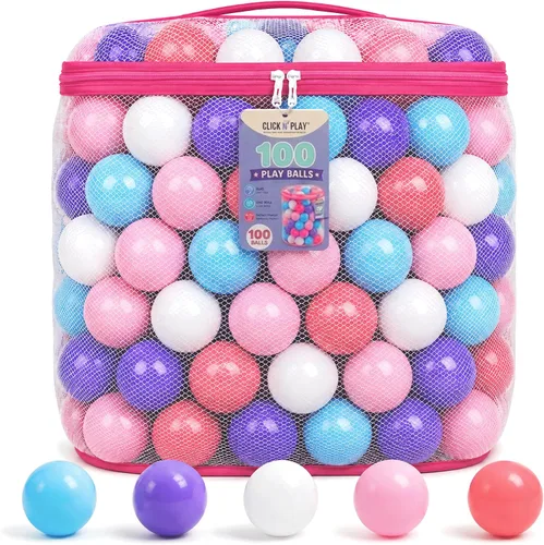 Vista 15 de Ball Pit Balls, Bright & Pastel Multicolor Plastic Balls For Kids Brillante