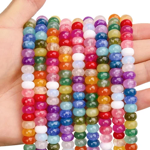 Vista 46 de BONNY BOXX 1 hebra (150 piezas) Cuentas naturales de turquesa africana de 2 * 4 mm, cuentas de disco de ábaco de piedra natural, cuentas sueltas