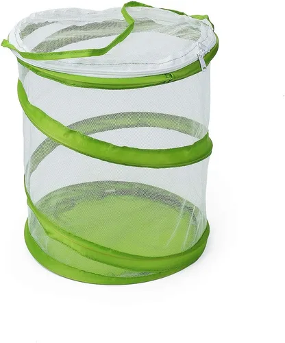 Vista 3 de RESTCLOUD Jaula de hábitat para insectos y mariposas, terrario de malla transparente, transparente más fácil, 9 x 11 pulgadas de alto