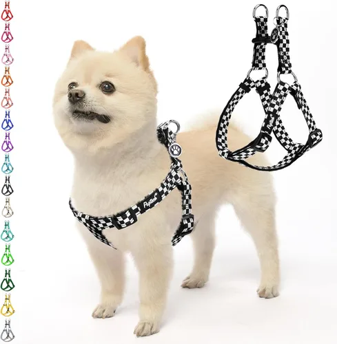 Vista 50 de Pupteck - Arnés para perros sin jalar, suave, ajustable, de nailon, talla básica, chaleco para cachorro, para caminar al aire libre con etiqueta