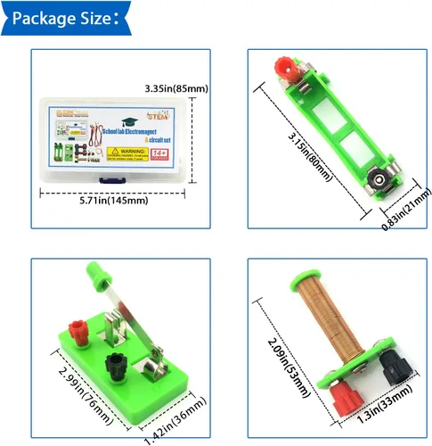 Vista 9 de EUDAX DIY Physics Experiment Model Kit Electromagnetic Materials Electromagnet and Basic Electricity Discovery Circuit for School Lab Creative