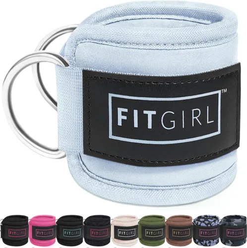 Vista 12 de FITGIRL Correa de tobillo para máquina de cable, acolchado de alta calidad y comodidad para máquinas de ejercicio con cable, accesorio de ejercicio