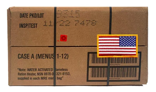 Vista 5 de Ammo Can Man MRE/Flag - Fundas militares MRE - Fecha de inspección 11/2022 (caso B (Menú 13-24))