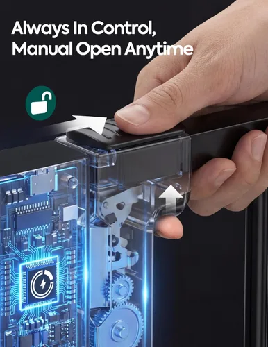 Vista 4 de Babelio Puerta de bebé inteligente de desbloqueo automático por infrarrojos para puertas y escaleras, puertas de cierre automático para perros