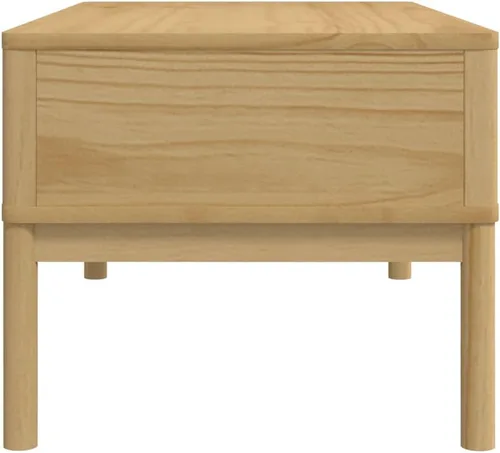 Vista 6 de Mesa de centro de cera floro marrón 39 x 21.9 x 17.7 pulgadas, madera de pino maciza, mesas auxiliares mesa de centro para sala de estar, balcón