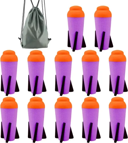 Vista 8 de Ruibytree Recambio de mega misiles para Nerf N-Strike Elite Series, paquete de 12 unidades, dardos compatibles con mega misiles de recarga de Naranja