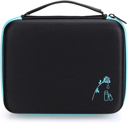 Vista 3 de Hipiwe Estuche rígido de transporte de aceite esencial de 30 botellas, bolsa de almacenamiento de EVA, perfecta para botellas de aceites esenciales