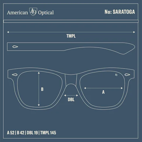 Vista 4 de AO Saratoga Gafas de sol Cristal amarillo Lentes de nailon AOLite verde calobar polarizadas 54-19-145