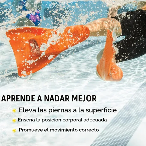 Vista 3 de FINIS Booster Swim Fins for Kids - Floating Rubber Fins - Teaches Kick Technique - Open-Toe Design - Comfortable Fit