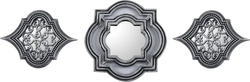 Vista 2 de All American Collection Nuevo juego de espejos decorativos de 3 piezas, exhibición de acento de pared (dorado marroquí)