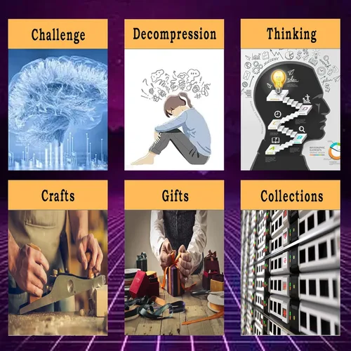 Vista 7 de Rompecabezas de metal para niños y adultos, 3 piezas de desbloqueo, rompecabezas entrelazados, prueba de lógica de inteligencia intelectual, juguete