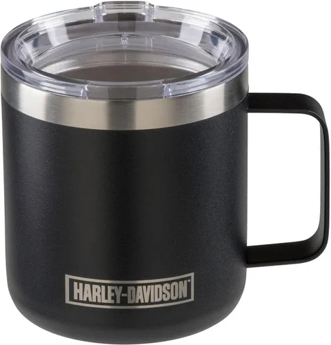 Harley-Davidson Taza de viaje de acero inoxidable H-D grabada con tapa - 12 oz. HDX-98629