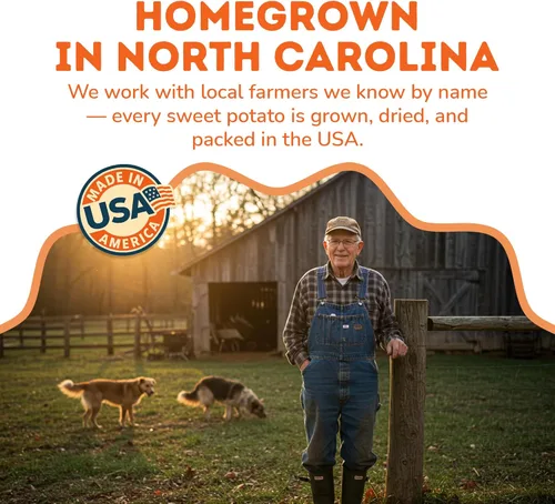 Vista 4 de Golosinas de Batata Dulce para Perros Davie's - Masticables saludables y naturales para perros, bajos en grasa, bolsa de 1 libra