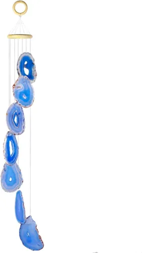 Vista 8 de rockcloud Carillón de viento de ágata con geoda para decoración del hogar y jardín