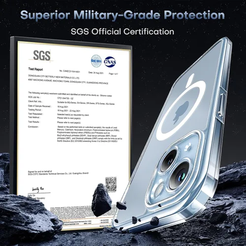 Vista 1032 de TOCOL Funda para iPhone 11, compatible con Magsafe, protección completa de cámara, imanes integrados, protección contra caídas, funda translúcida