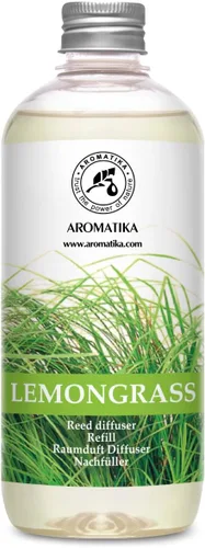 Recambio de difusor de varillas de citronela, aceite esencial natural de citronela, 17 onzas líquidas, fragancia fresca y duradera, repuesto de