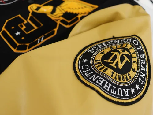 Vista 6 de SCREENSHOT VARSITY JACKET 3202 - Chaqueta de moda pesada acolchada para hombre, estilo urbano