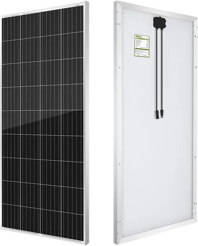 Vista 15 de HQST Panel solar monocristalino de 100 W 12 V con conectores solares, módulo de alta eficiencia de energía fotovoltaica para carga de batería