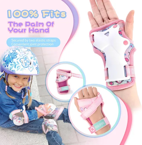 Vista 5 de SULIFEEL Patines de unicornio arcoíris para niños con equipo de protección ajustable Dazzle S