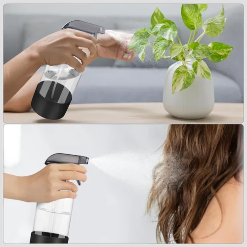 Vista 7 de Worldgsb Paquete de 2 botellas de vidrio con funda de silicona, recipientes vacíos recargables de 16 onzas con boquillas de pulverización