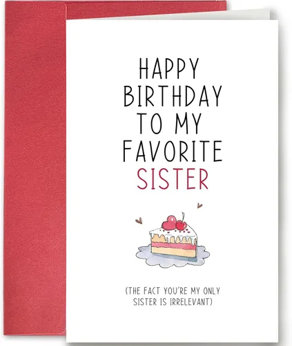 Divertida tarjeta de cumpleaños para hermana, tarjeta de cumpleaños para hermana, tarjeta de cumpleaños para hermanos, tarjeta de feliz cumpleaños