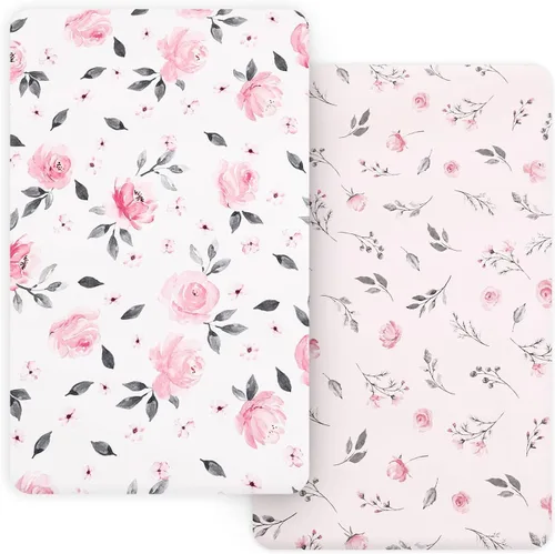 Vista 12 de PHF Juego de sábanas de moisés suave, paquete de 2 sábanas sedosas, cómodas y transpirables para bebés niños y niñas, ajuste universal para la Castle
