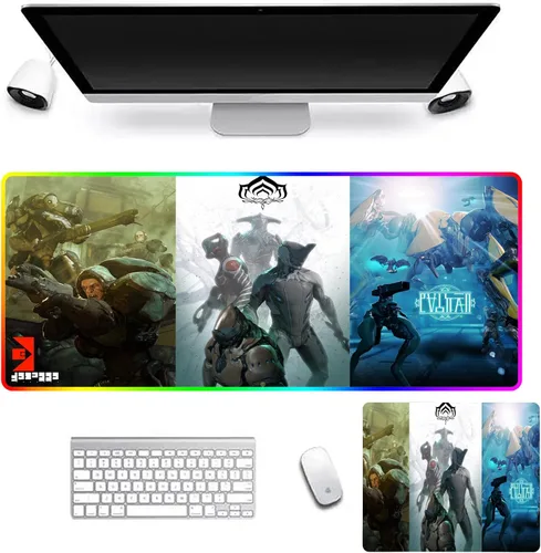 Mouse Pads Anime Game Game Mouse Pad RGB PC Gamer Mousepad Gaming Large XXL Mouse Carpet Game Mause Mat Led Rubber Desk Pad 39.37 inch x19.68 inch A2