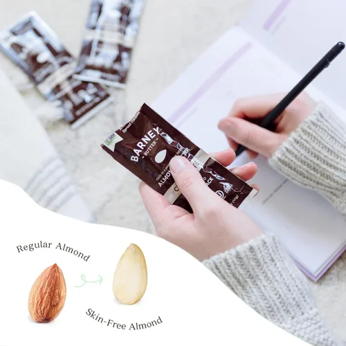 Vista 4 de Barney Butter Paquetes de bocadillos de mantequilla de almendras, Bare Smooth, 0.6 onzas (paquete de 24), sin azúcar ni sal añadida, almendras sin