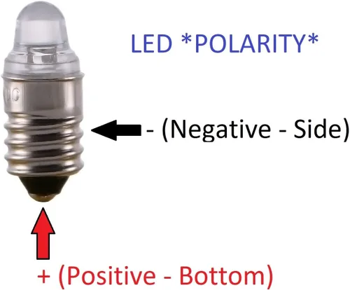 Vista 3 de Sci-Supply Bombillas LED en miniatura, mini lámparas de 3 voltios, blanco frío, bombillas LED pequeñas E10, paquete de 5