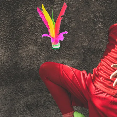 Vista 5 de Baitaihem Kick Shuttlecock chino Jianzi colorido pluma pie deportes al aire libre juego
