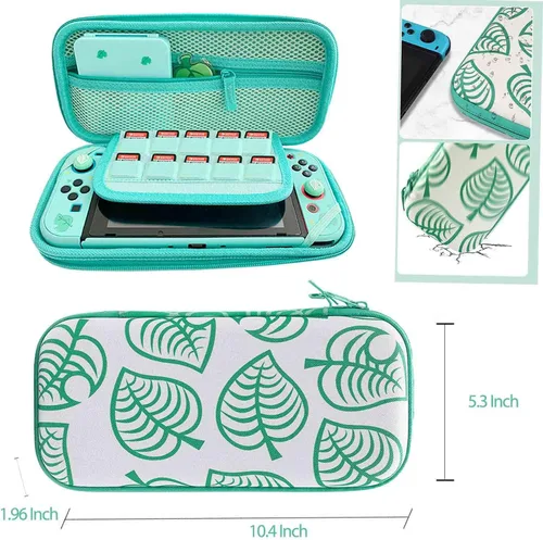 Vista 4 de Accessories Bundle for Nintendo Switch OLED Animal Crossing Model 2021 - YOOWA Accessory kit NS Oled Animal Crossing Set with Carrying Case
