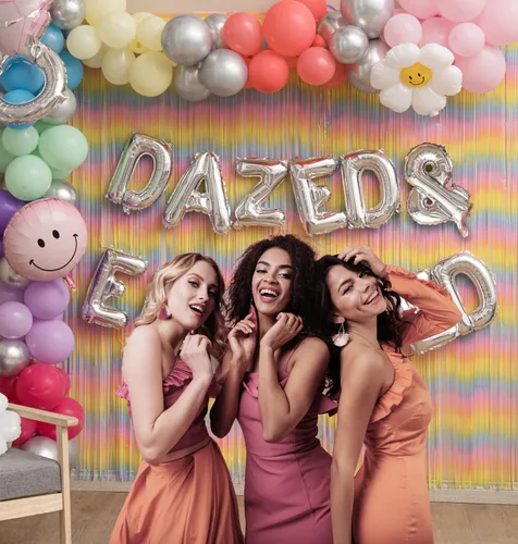 Vista 7 de Decoraciones de despedida de soltera aturdida y comprometida, decoraciones para despedida de soltera retro I Incluye globo aturdido y comprometido