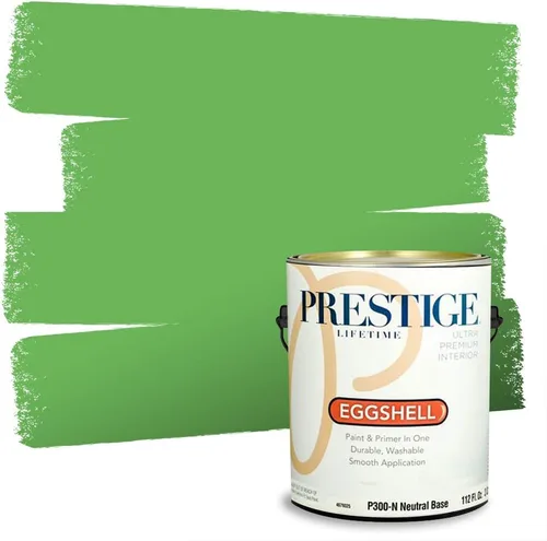 Vista 116 de PRESTIGE Pintura exterior e imprimación en uno, aloe, plano, 1 galón