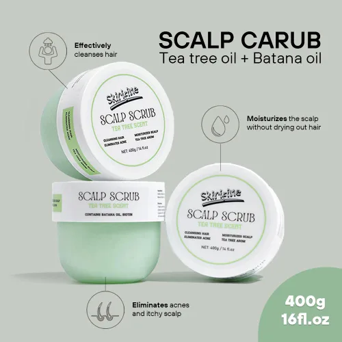 Vista 2 de Tea Tree Scalp Scrub – 16 onzas líquidas (16 onzas líquidas) 1 botella, tratamiento exfoliante e hidratante para cuero cabelludo seco y escamoso