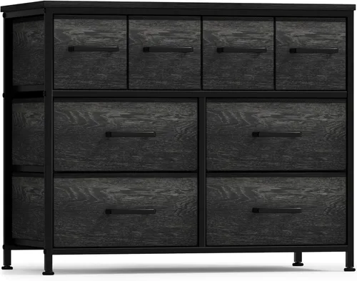 Vista 96 de Sorbus Cómoda con 8 cajones - Mueble para almacenar ropa para niño, para dormitorio, pasillo, clóset, oficina – Marco de acero, parte superior